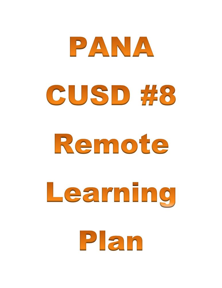 Pana CUSD#8 Remote Learning Plan