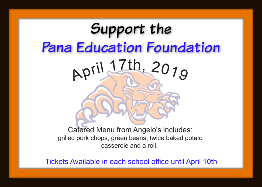 PEF Spring Fundraiser Menu