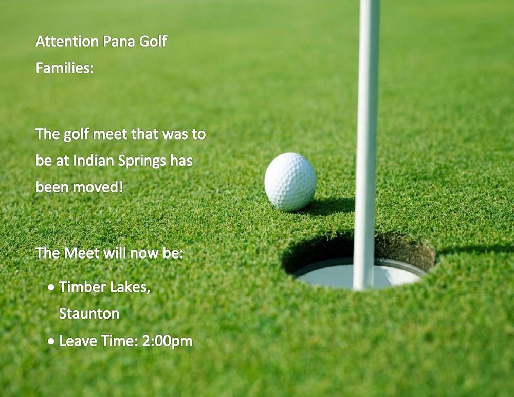 Golf Meet Location Change