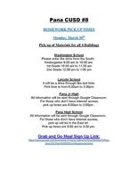 Pana CUSD #8 Homework Pick Up and Grab and Go Meals Sign Up