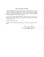 NOTICE of Public Amended Budget Hearing for June 24, 2019