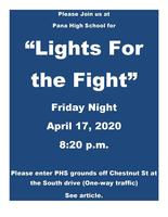#LightsForTheFight PHS Fri April 17 8:20 p.m. Please read article for details. #ClassOf2020 #panthernation #weareallinthistogether