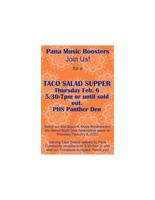 Pana Music Boosters Taco Salad Supper Thursday Feb 6