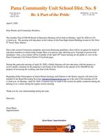 Mon. April 20th Board Meeting and Public Hearing