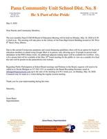 Mon. May 18th, 2020 Board Meeting Location and Participation Info