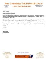 Pana School Closing Announcement