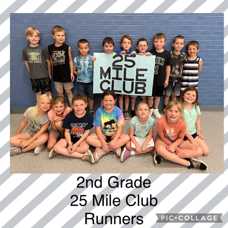 Congrats to these groups of kiddos for running 25 miles this year!!