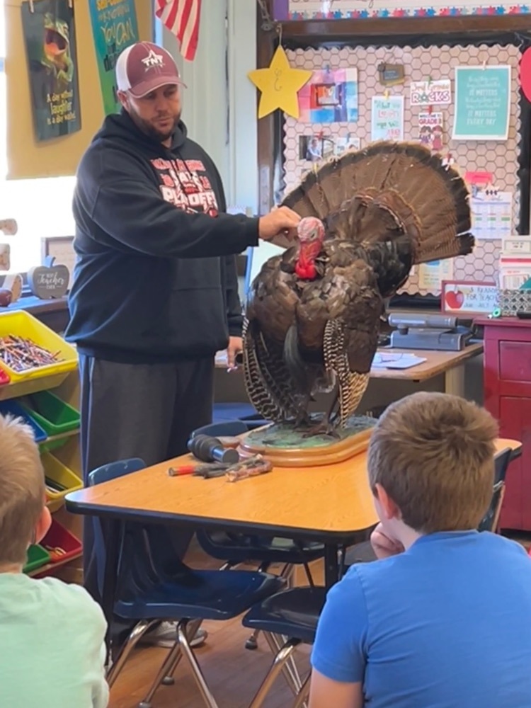 Ben is showing the parts of a turkey’s head  