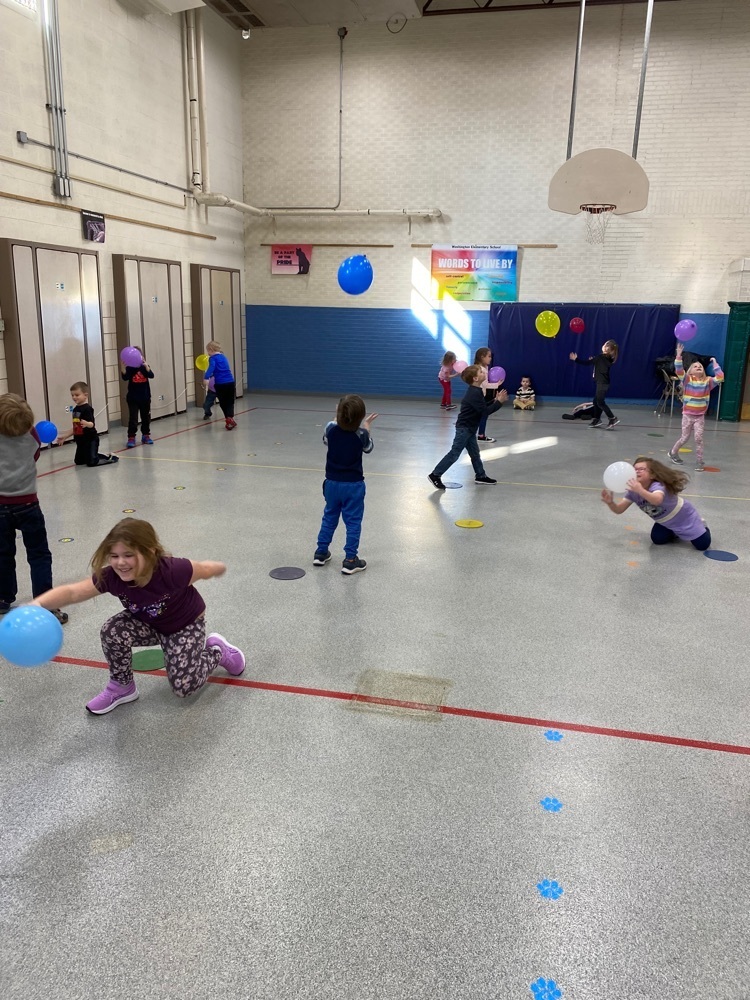 Balloon skills with my kindergarten classes