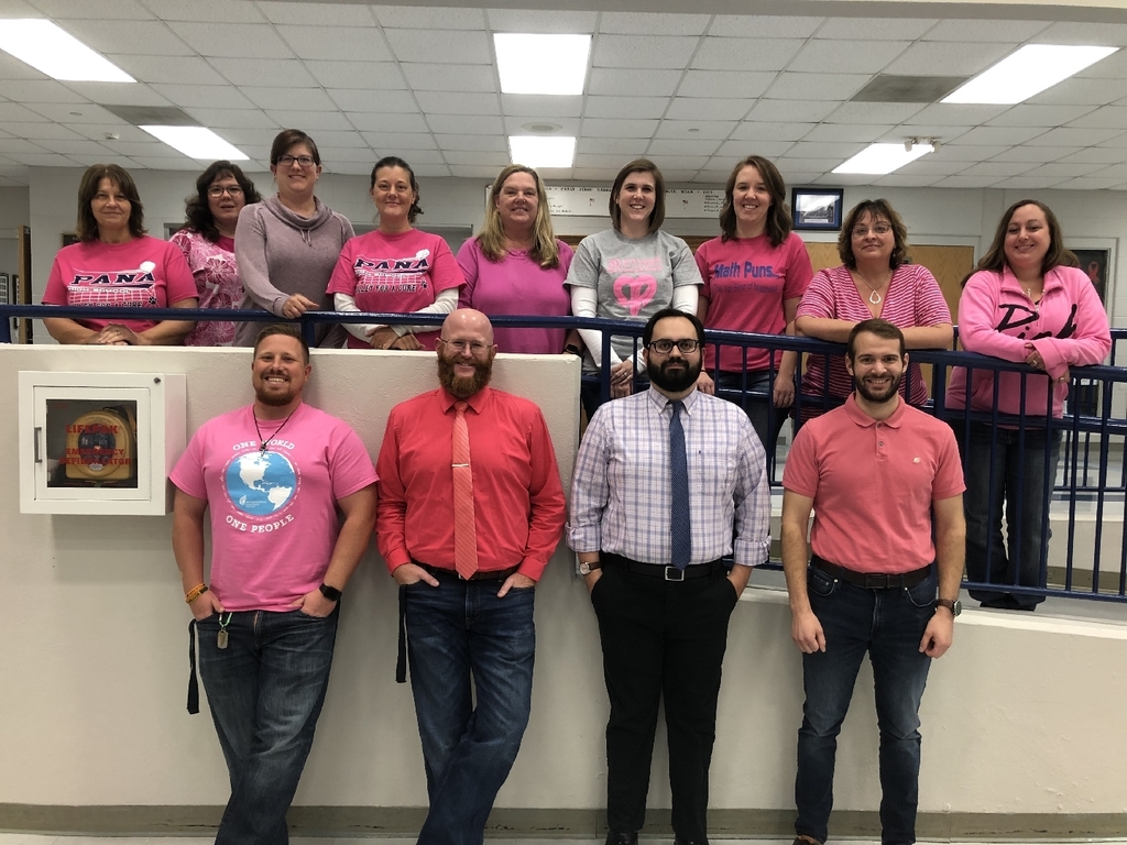 Teachers wear pink